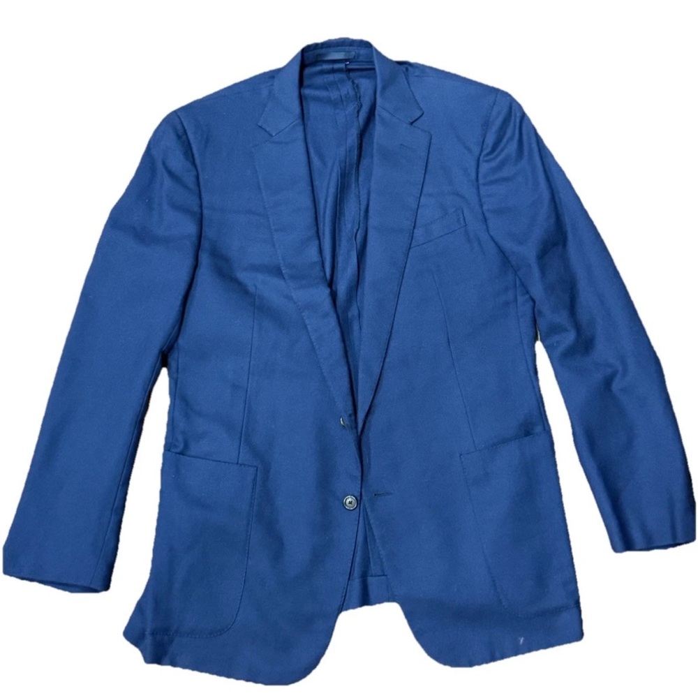 Ralph Lauren Purple Label Royal Blue Suit Jacket 44L Cashmere